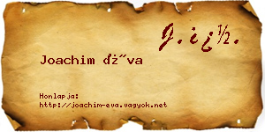 Joachim Éva névjegykártya